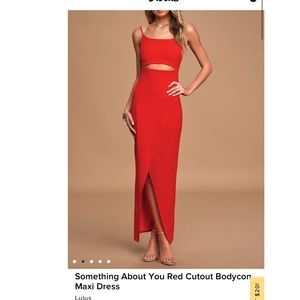 Lulu’s Something About You Red Cutout Dress